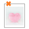 Klein fluffy hart tasje roze